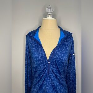 Women’s Nike Pro Dri-Fit Pullover Blue Polka Dot